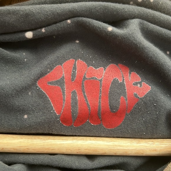 Chick by Nicky Hilton Gray Sleeveless Top Dress  Unique Bleach splatter Small - Picture 5 of 9